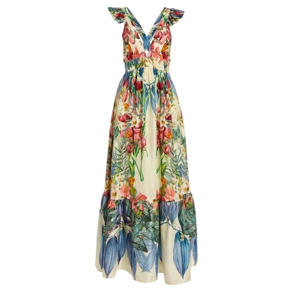 CAROLINA K Penelope Floral Silk Maxi Dress - Picture 4 of 11